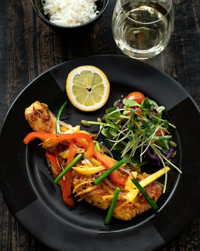 Chef Nath’s recipe for Wild-Caught Alaskan Salmon blooms with colors and aromas.