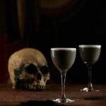 A complex, creamy cocktail with notes of anise and the haunting darkness of a moonless night.