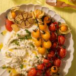 Creamy whipped feta and blistered cherry tomatoes