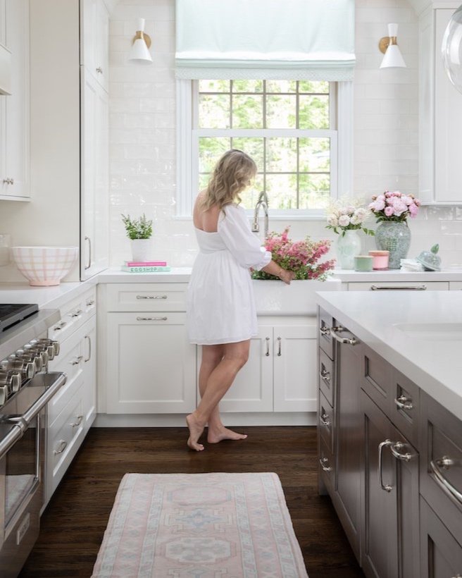 Alisha Gwen's Kitchen Looks Fresh as a Flower in after her unplanned gut renovation.