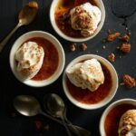 A delightful Thanksgiving dessert featuring creamy sweet potato custard topped with a caramelized sugar crust.