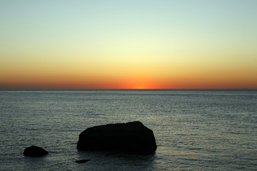 Sunset over the sea at The North Fork