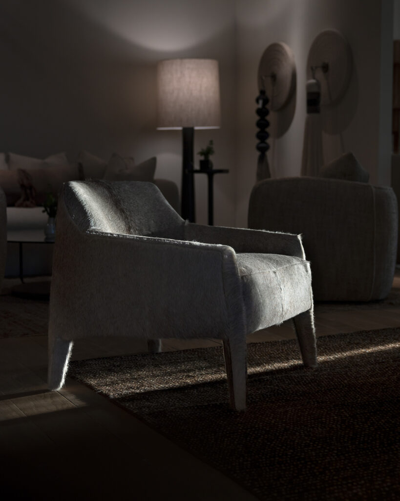 . Low armrests and a tight seat make a sleek form, with upholstered legs that are a bit playful. 2023 fall winter trends