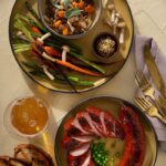 Revol Dinnerware Set with Earthy Palette: Cavatelli Salsiccia and Polish Wurst Meal