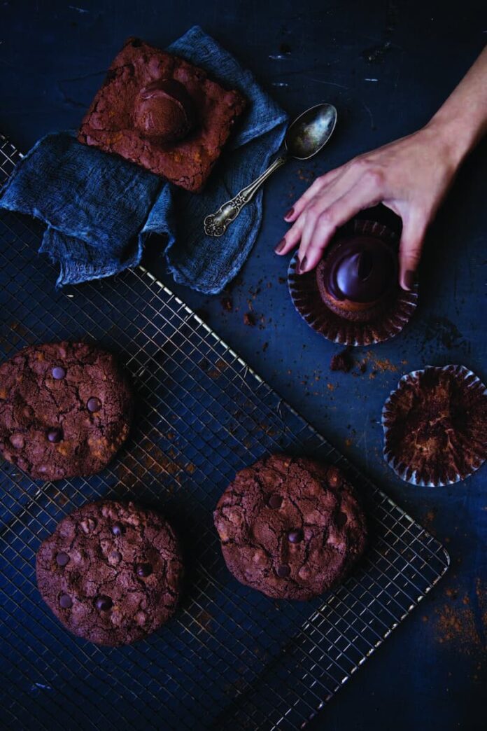 A delicious chocolatey treat with ripe banana and chocolate chips.