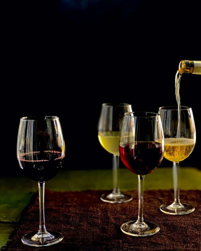 Natural Wine A selection of natural wines at Apteka, showcasing the diversity of flavors and styles in the world of natural wine.