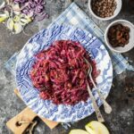 Braised Red Cabbage with Apples - A sweet and savory German-inspired dish, blending the flavors of California and European culinary tradition.