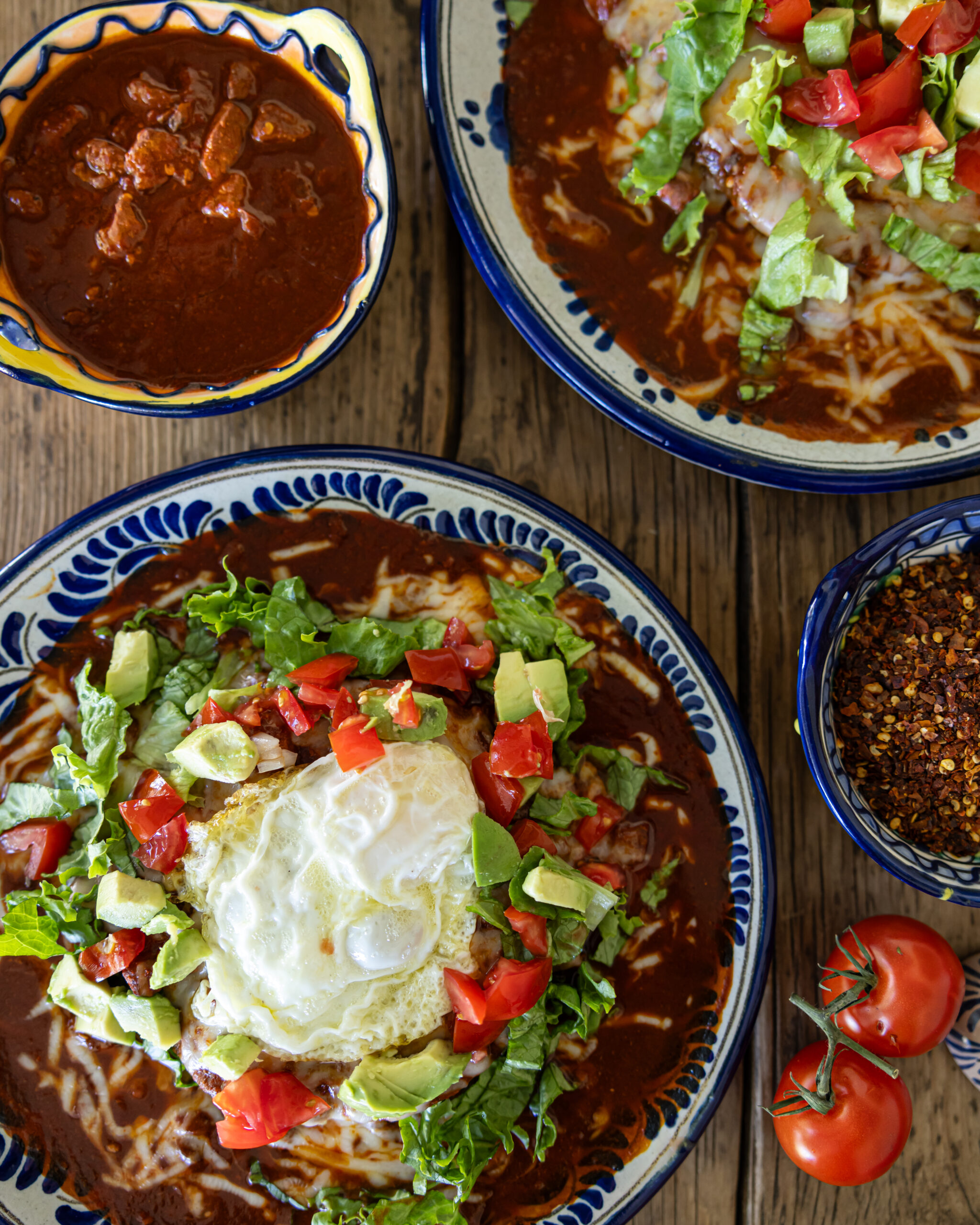 Carmella’s Red Chile & Blue Corn Enchiladas Table Magazine