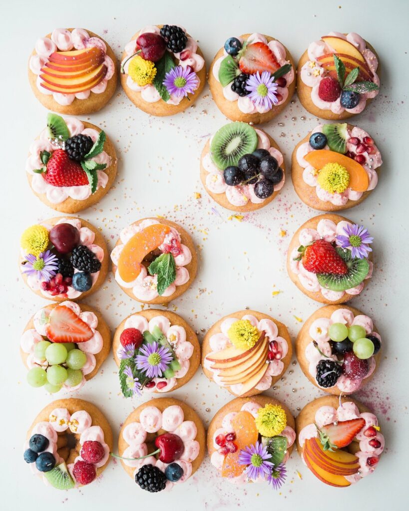 Sour Cream Cookies - A delightful and light Valentine’s treat. Decorate with fresh raspberry meringues for added sweetness.