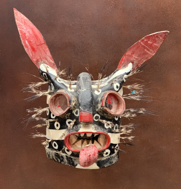 Helmet Mask Used in the Jaguar (Tecuanes) Dance of Zitlala, Guerrero, Mexico. From the collection of Rob Gaston. 