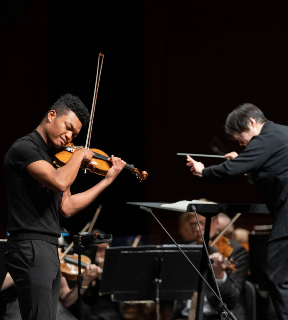 Randall Goosby plays the violin with the Pittsburgh Symphony Orchestra.