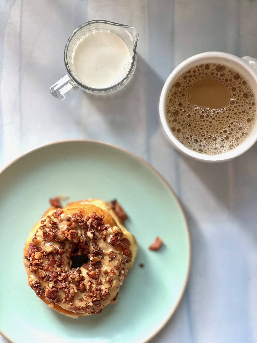 A maple bacon donut 