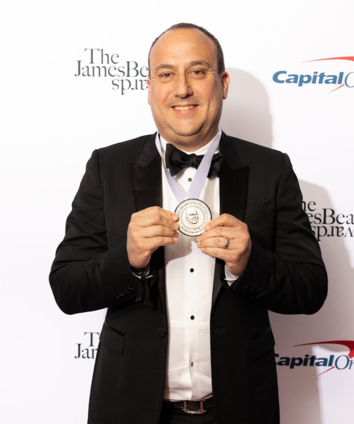 Paul Smith, 1010 Bridge, Charleston, WV Chef Paul Smith holds his James Beard Award