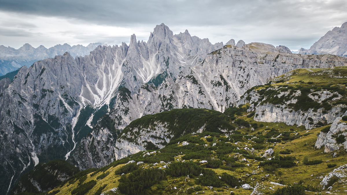The stunning rocky landscape of the Dolomites 