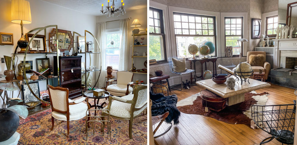 The decadent interior of Cleveland design store All Things For You