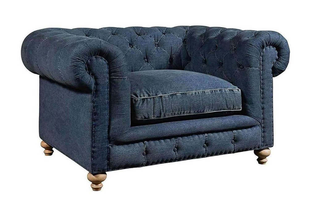 A denim couch or "jouch" from Armstrong