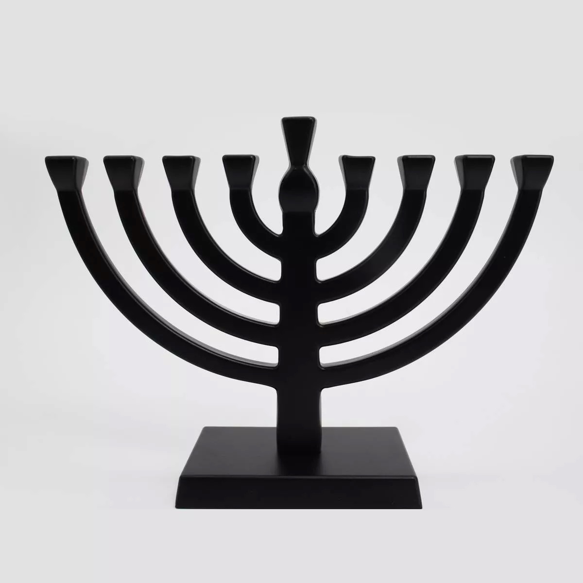 A black menorah from Target on a white background