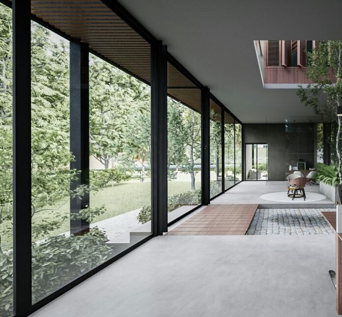 A home that uses the principles of biophilic desigvn.
