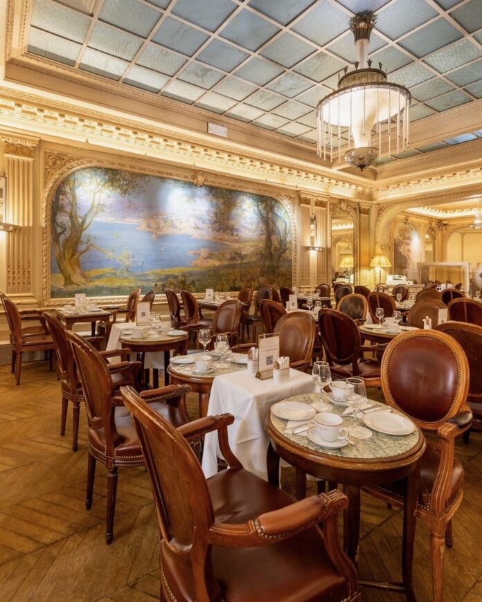 Angelina, a Parisian cafe near the Louvre.