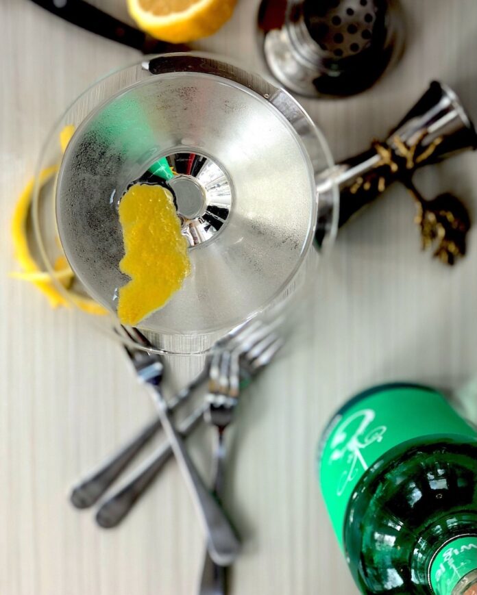 An above view of the Ever Martini.