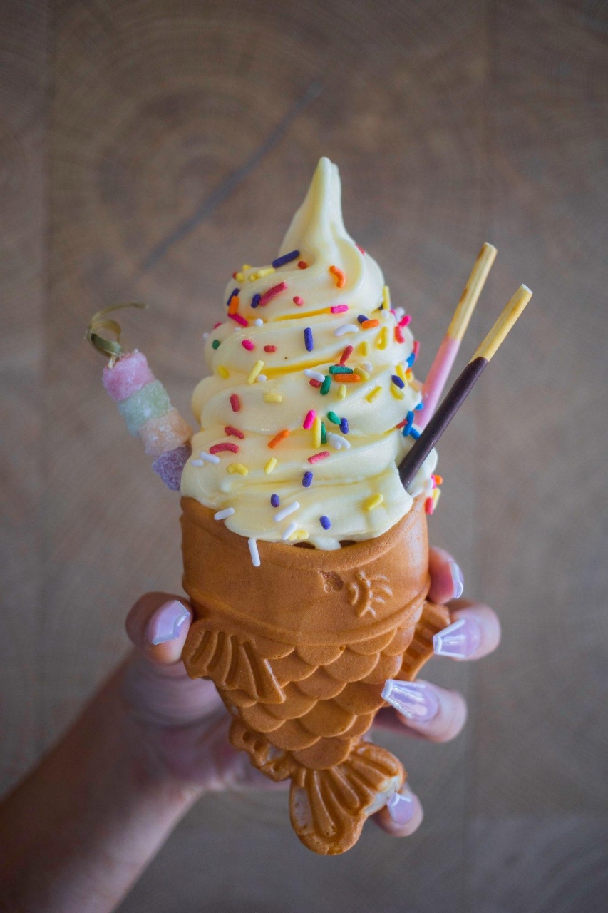 ice cream waffle cone with colorful sticks