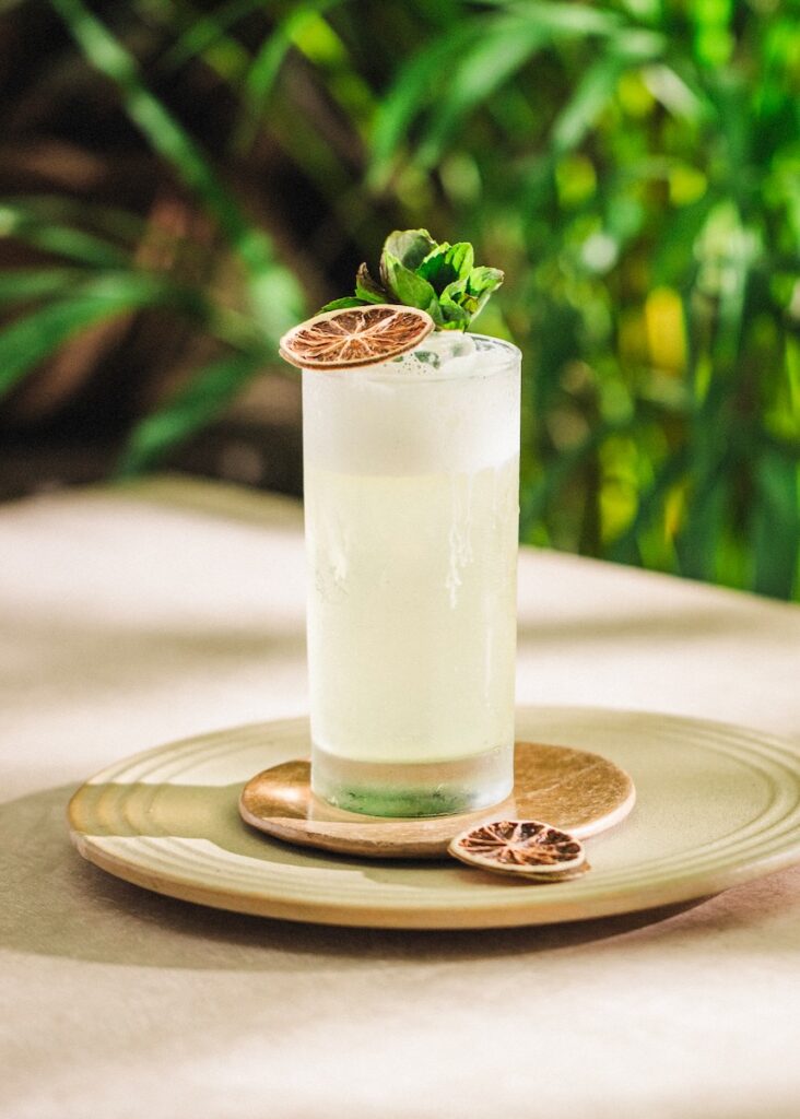 Garden Grove Highball greenery in the background