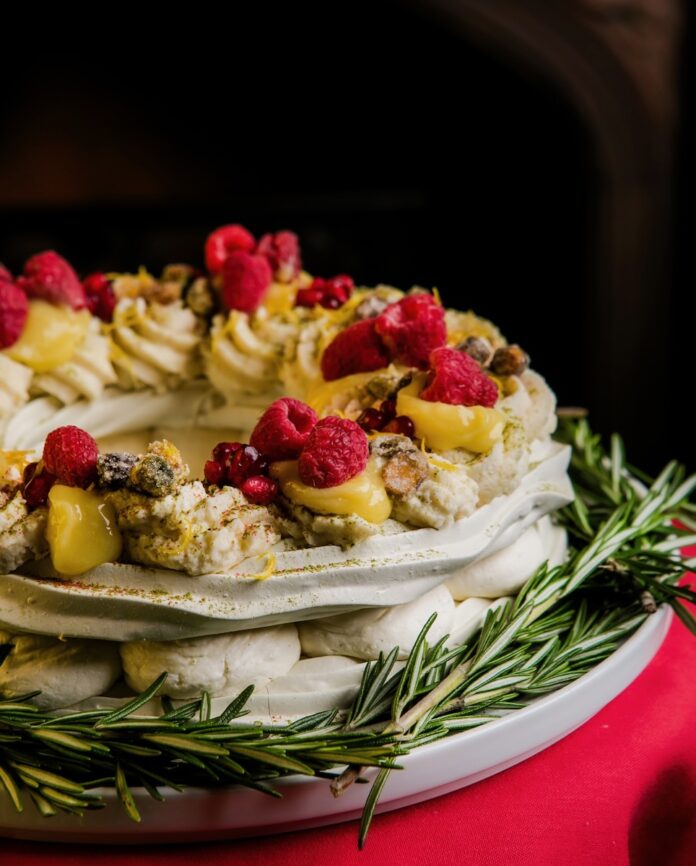 Holiday Pavlova by Karen Unger, CCAC and Allegheny Country Club - JUDGES' & PEOPLE'S CHOICE 1ST PLACE