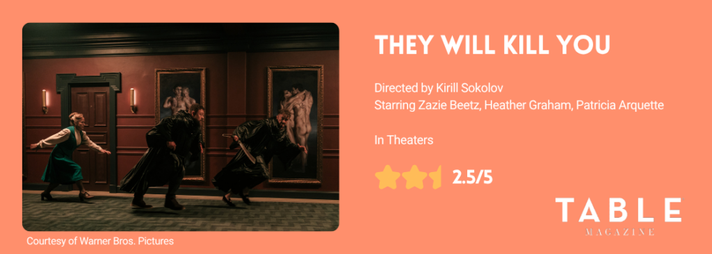 A graphic rating of 2 1/2 out of 5 stars with a picture for They Will Kill You.